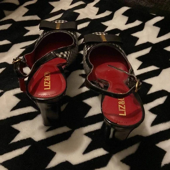 Liz & Co houndstooth heels, size 6 1/2 M - Picture 3 of 8